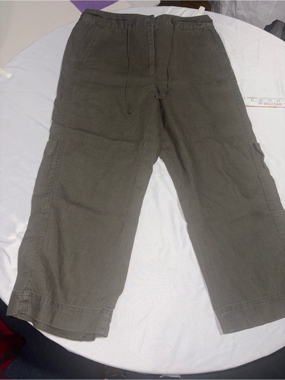 Charter Club linen cargo capri